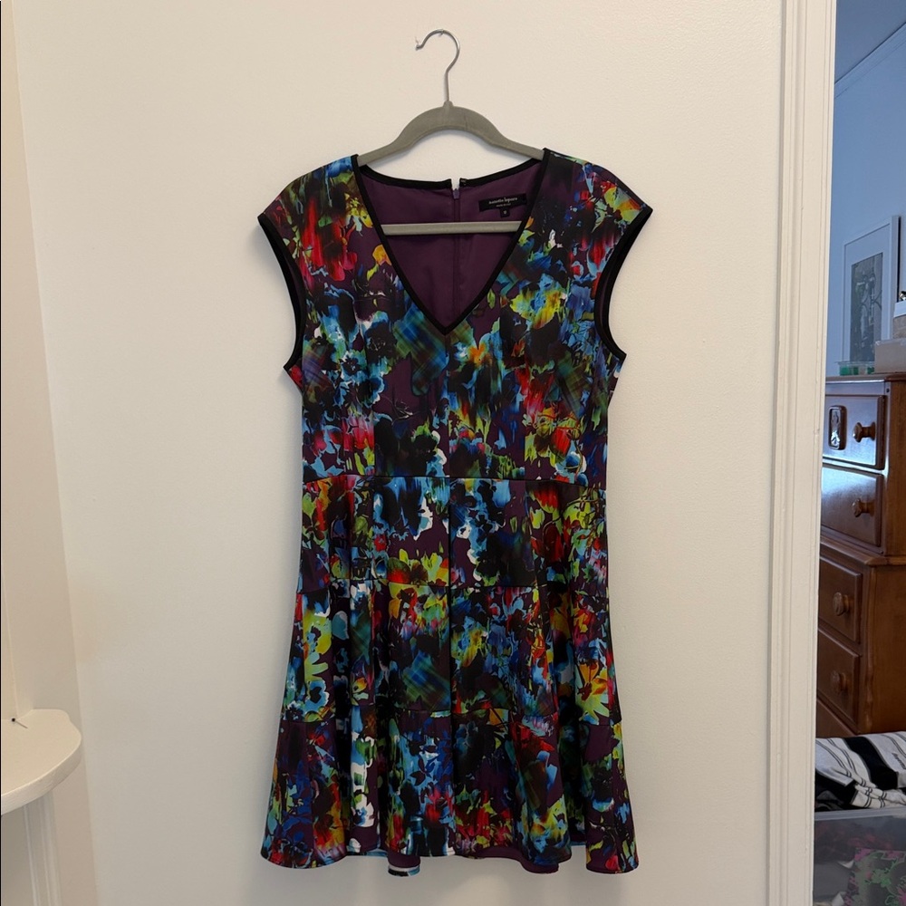 Nanette Lepore Floral Stretch Dress | Style 321-4455 | Made in USA Size 12